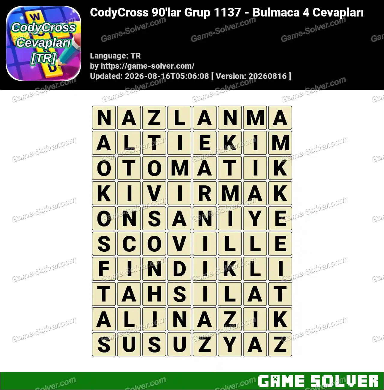 CodyCross 90’lar Grup 1137 – Bulmaca 4 Cevapları